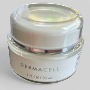 Dermacell New enriched collagen cream for face 1 ounce jar with box, open box